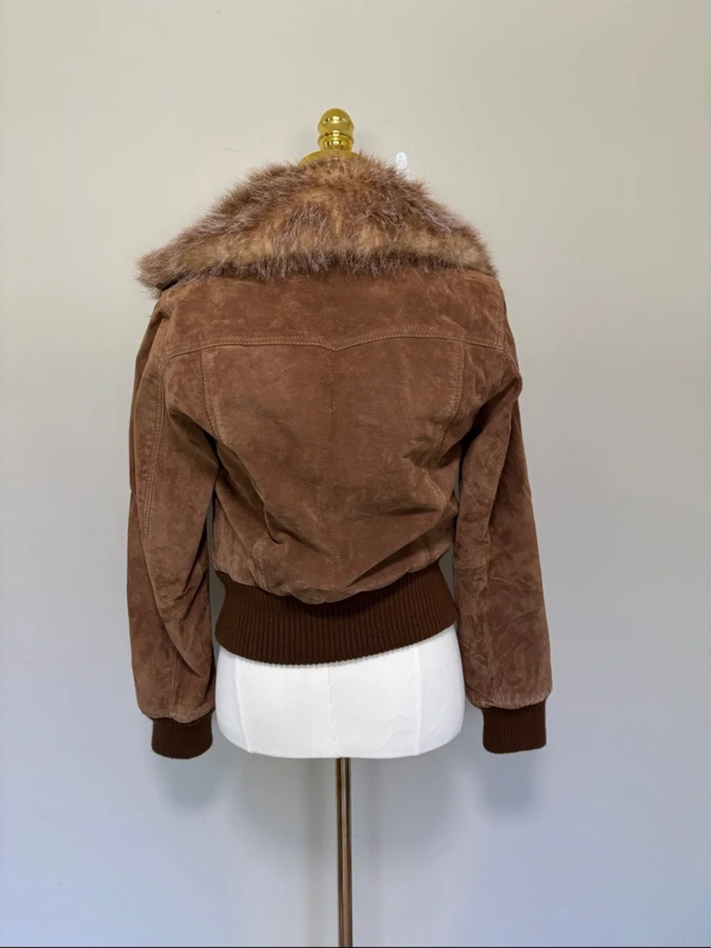 Guess Bomber Jacket with Faux Fur Collar - Picture 2 of 4